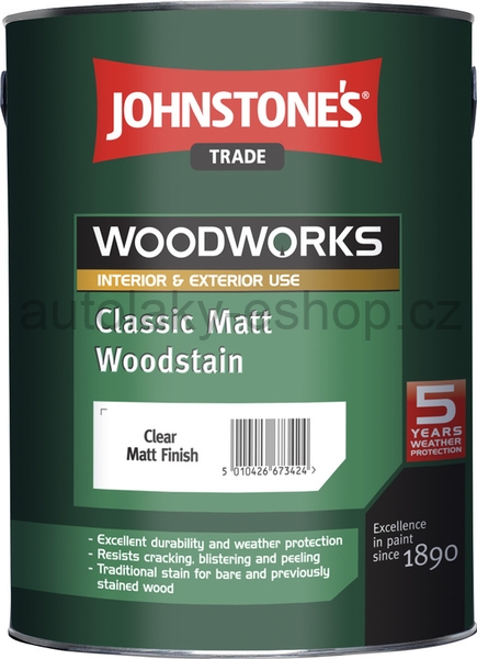JOHNSTONE'S Classic Matt Woodstain – 2,5l