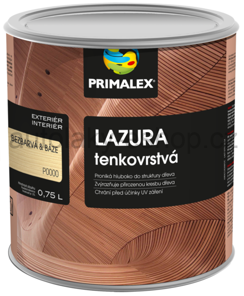 PRIMALEX Tenkovrstvá lazura – 0,75 l